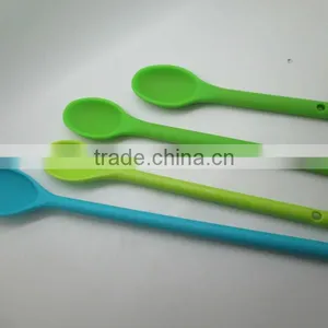 Food Grade Soft Silicone Feeding Spoons Set Unbreakable Flexible Silicone Baby Spoon thumbnail-1