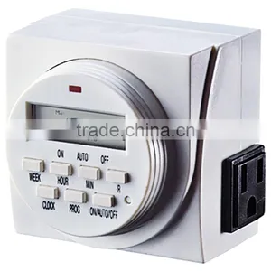 UL Certified Weekly Digital Timer With Two Outlets 220V 60Hz thumbnail-1