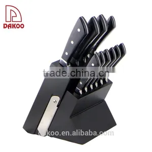 11pcs Kitchen Knife Set With 3CR13+Pakka Wood+Forged thumbnail-1