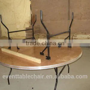 Round Plywood Banquet Folding Table With Alu Table Edge for Party Rental Wedding thumbnail-4