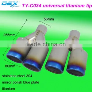 High Quality Auto Part Stainless Steel 304 Universal Exhaust Tip thumbnail-1