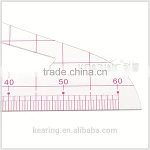 1.2mm Thickness 1:4 Plastic Sandwich Line Triangular Scale Ruler for Fashion Design# 8514 thumbnail-3