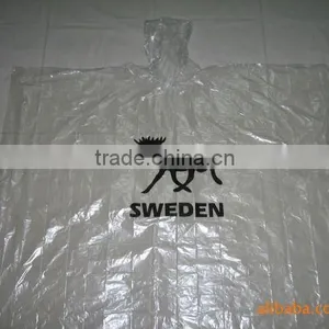 PE Disposable Transparent Emergency Rain Poncho With Customers' Logo thumbnail-2