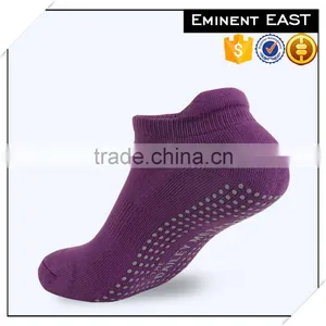 Personal Custom Colorful Semi-terry Anti-slip Trampoline Jump Women Cotton Ankel Socks thumbnail-2
