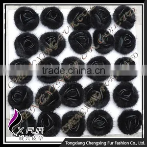 CX-A-25 Wholesale Custom China Supplier Mink Fur Flower Brooch Pins For Coat thumbnail-6