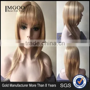 Best Selling Natrual Blonde Girls Hair Wig Silky Straight Lace Front Wigs For European Women thumbnail-1