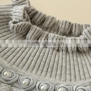 Long Sleeve Spring Sweaters Kids Fashion Turtleneck Clothes Children Good Quality Girls Grey Sweaters Wholesale thumbnail-5