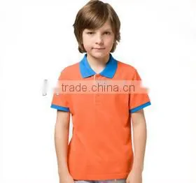 New Design Short Sleeve Kid's Slim Fit Contrast Trim Polo Shirt thumbnail-2