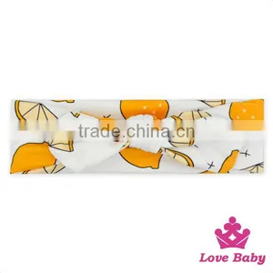 Wholesale Fashion Floral Clover Pattern Kids Cotton Knit Baby Bow Headband Accessories thumbnail-3