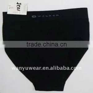 Black Custom Seamless Underwear Mens Boxer Briefs thumbnail-1