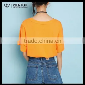 New Arrival Orange Round Collar Girls Sport T Shirt thumbnail-2