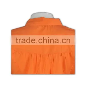 Hot Sales Factory Price Orange Customized Trim Collar Shirt thumbnail-5