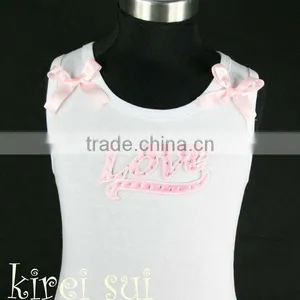 White Tank Top With Pink Love thumbnail-1