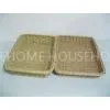 Rectangular Rattan Fruit Basket Waterproof , Snack Food Basket thumbnail-1