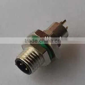 M8 Male Panel Solder Type Rear Mounting Waterproof Connector thumbnail-1