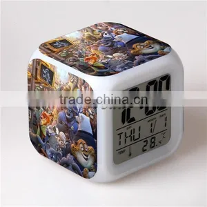 Top Selling LED Alarm Clock,Digital Desk Clock,Zootopia Cartoon Clock for Kids thumbnail-2