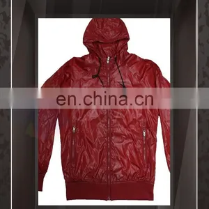 Custom Design Hot Sales Outdoor Waterproof Zip Plain Red Kids Rain Jacket thumbnail-1
