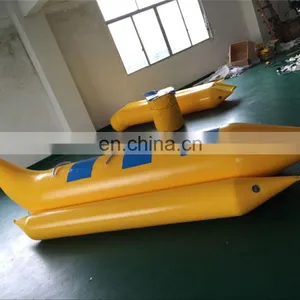 High Quality 0.9mm Pvc Infalatable Banana Boat ,inflatable Water Game Toy , Used Giant Water Banana Boat for Sale thumbnail-2