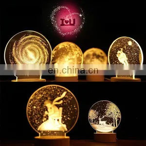 Hot Selling Creative Scandinavian Festival Daily or Christmas Moon Light Galaxy Little Prince Little Night Lamp Desk Lig thumbnail-3