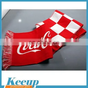2016 Hot Sale China Wholesales Custom Logo Knitted Fan Scarfs For Promotional Gift thumbnail-2