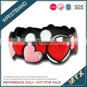 2D Design Soft PVC Wristband Bracelet thumbnail-2