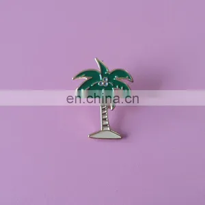 Custom Green Palm Shape Lapel Pin for Souvenir thumbnail-1
