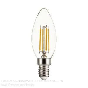 LED Filament Bulbs C35 4W Full Glass E14 Base Made in China thumbnail-1