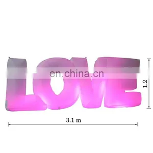 Inflatable Letter LOVE White Fabric Lighted Inflatable LED Tube Decoration for Wedding Party thumbnail-1