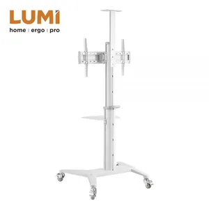 Ultra-Modern Aluminum Mobile TV Cart thumbnail-3