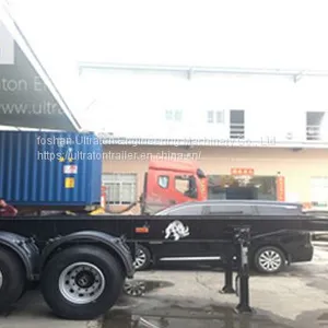 2 Axles 40ft Skeletal Container Transport Semi Truck Trailer thumbnail-1