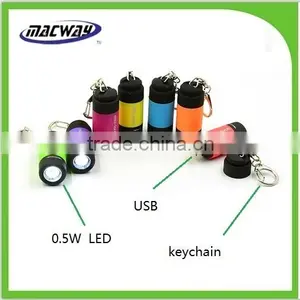 Mini Keychain Usb Rechargeable Flashlight thumbnail-1