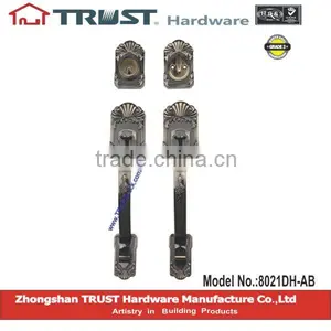 8021DH-AB:TRUST Zinc Alloy Strong Handle Lockset With Brass Cylinder thumbnail-1