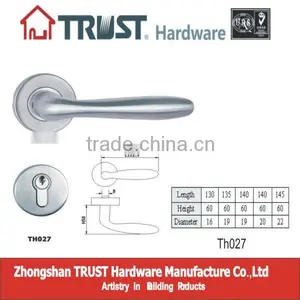 TH027:Stainless Steel Hollow Lever Door Handle With Escutcheon thumbnail-1