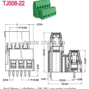 Electrical Screw Clamp Terminal Block Plastic Euro Terminal Connectors thumbnail-2