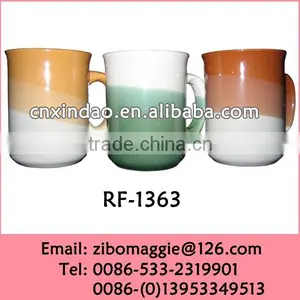 Professional China Made Beautiful 3-Colored Porcelain Traveling Mug for Custom Coffee Water Mug thumbnail-1