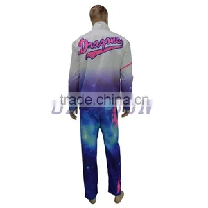 Hot Selling OEM Cheap Custom Sublimation Long Tracksuit/Jacket Warm Up/New Design Women Tracksuit thumbnail-3