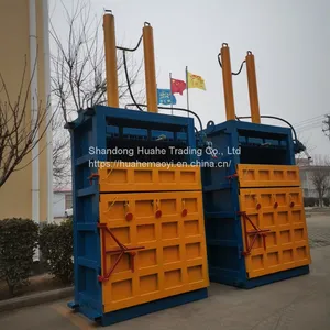 Semi Automatic Vertical Hydraulic Waste Paper Carton Packer Can Beverage Bottle Compression Woven Bag Clothing Sponge Packing thumbnail-2