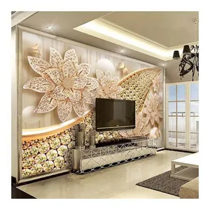 Floral 16D 18D 5D 3D New Launched Design Wall Mural Decoration Painting Home Wallpaper Murals Drop Ship thumbnail-2