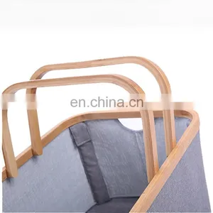 Collapsible Rectangular Oxford Cloth Clothes Storage Toy Storage Box Laundry Basket With Bamboo Handle thumbnail-4