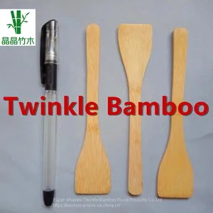 Bamboo Spoon Set Burned /Wholesale Engraved Bamboo Utensil/bambu Cooking Spatula Burned thumbnail-3