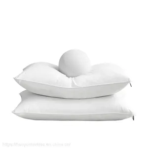 100% Cotton Fabric Microfiber Filling Hotel Sleeping Pillow thumbnail-1