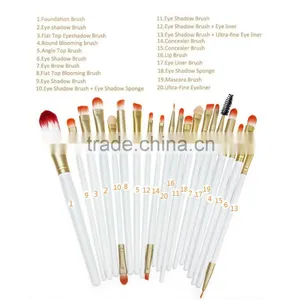 20pcs/set White Professional High Quality Foundation Powder Brush Cosmetics Makeup Brushes thumbnail-4