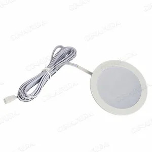 Linkable Under Cabinet LED Lighting Hard Wire 12V Slim Aluminum Dimmable Puck Lights With Wireless Controller for Ambiance Lighting(6 Lights, Daylight White, NO Wall Plug) thumbnail-5