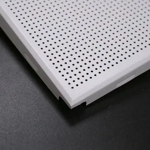 Aluminum Square Ceiling Tiles Metal Aluminum Ceiling Panel Tiles for Hotel Mall Made Durable Metal thumbnail-4