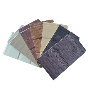 Wood Brick Grain PU Insulated Metal Wall Panel Weatherproof Exterior Renovation Siding Prefab House Villa Workshop Wall Cladding thumbnail-3