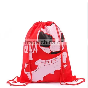 Printed Drawstring Polyester Gym Bag for Sports Football Rucksack Backpack Travel Cases thumbnail-1