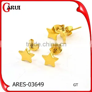 Wholesale Fashion Jewelry Gold Stainless Steel Jewelry Gold Earrings thumbnail-5