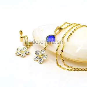Wholesale Jewelry Pearl Necklaces Designs Teardrop Necklace Earrings Set thumbnail-5