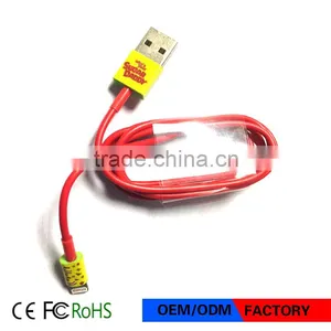 Hot Selling Water-print USB Cable Custom Logo Colorful USB Charging Cable for Phone thumbnail-2