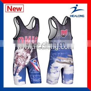 2014 Wholesale Sublimated Wrestling Uniform thumbnail-1